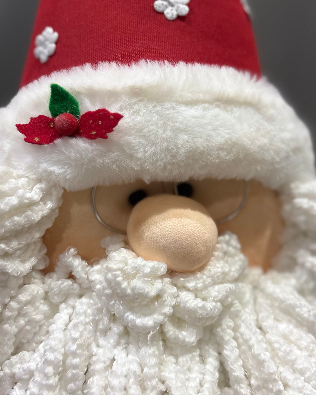 rostro santa claus rojo