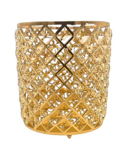 Jarrón Diamond Dorado