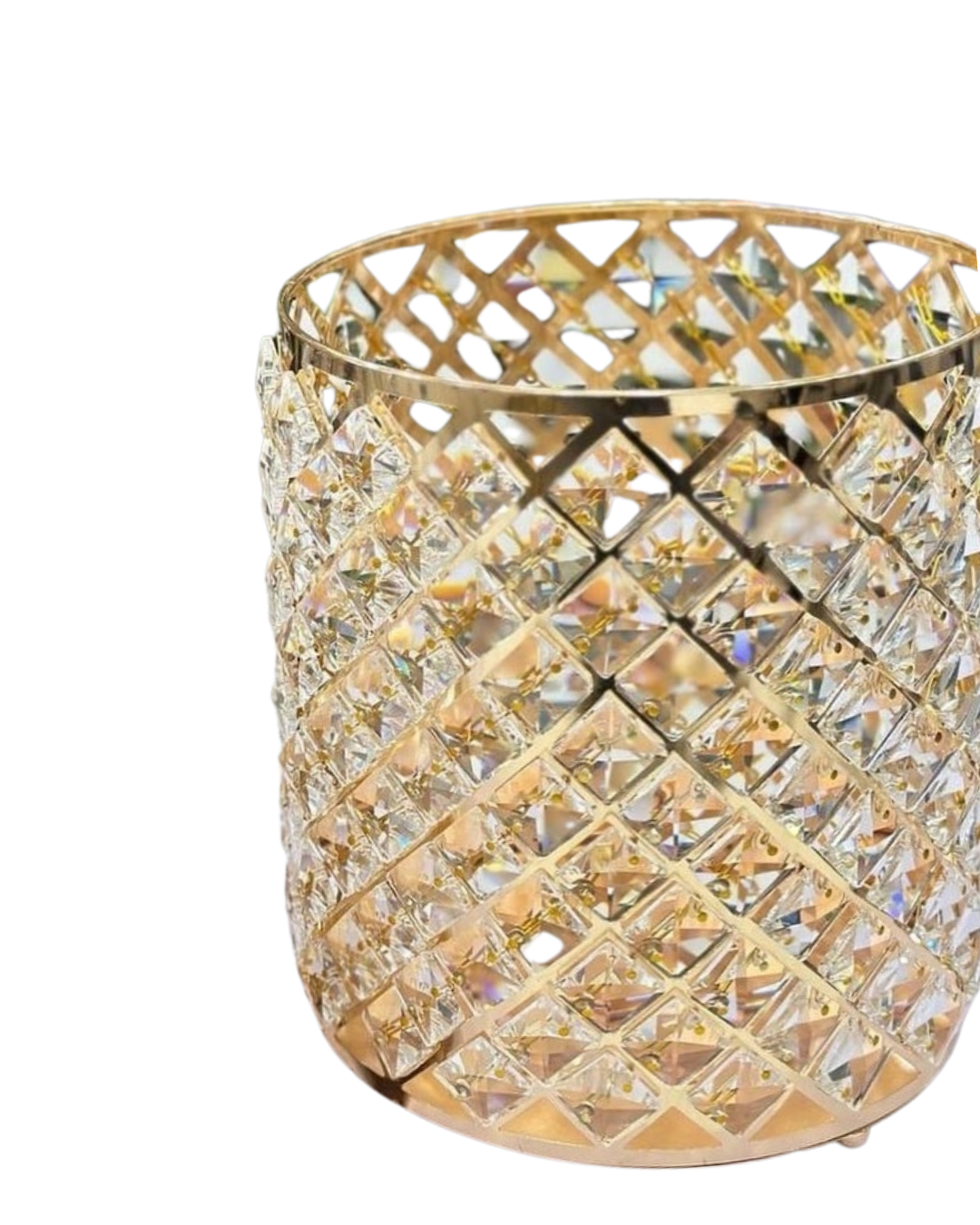 Jarrón Diamond Dorado