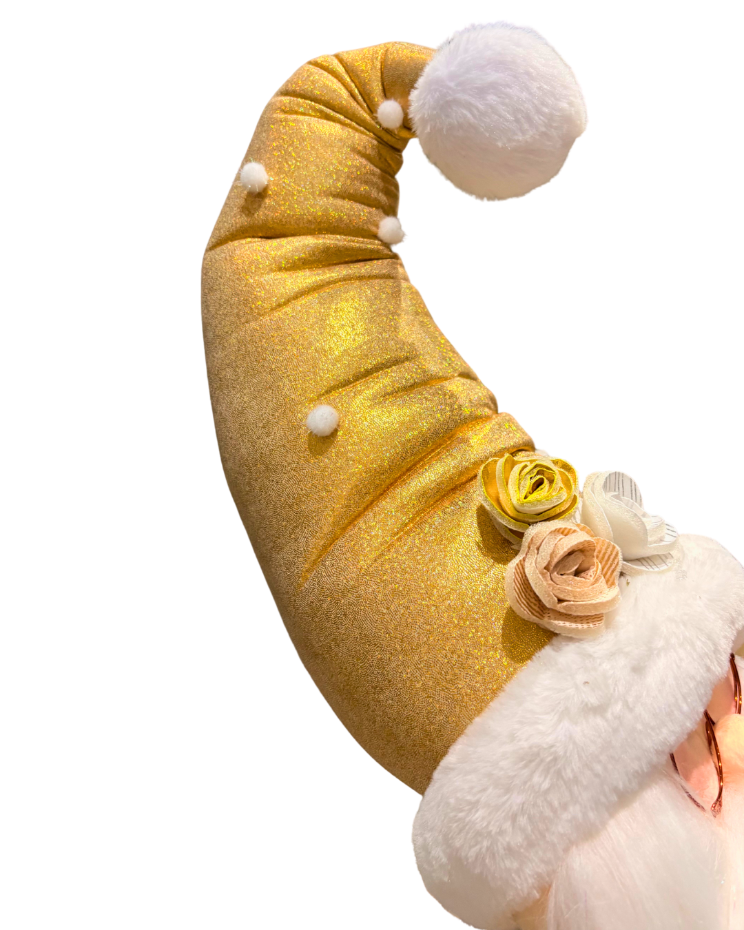 detalle de gorro muñeco de navidad