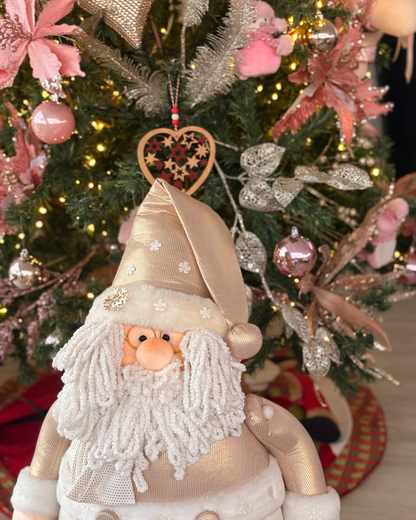 Santa Claus redondo Beige | Decorativo navideño