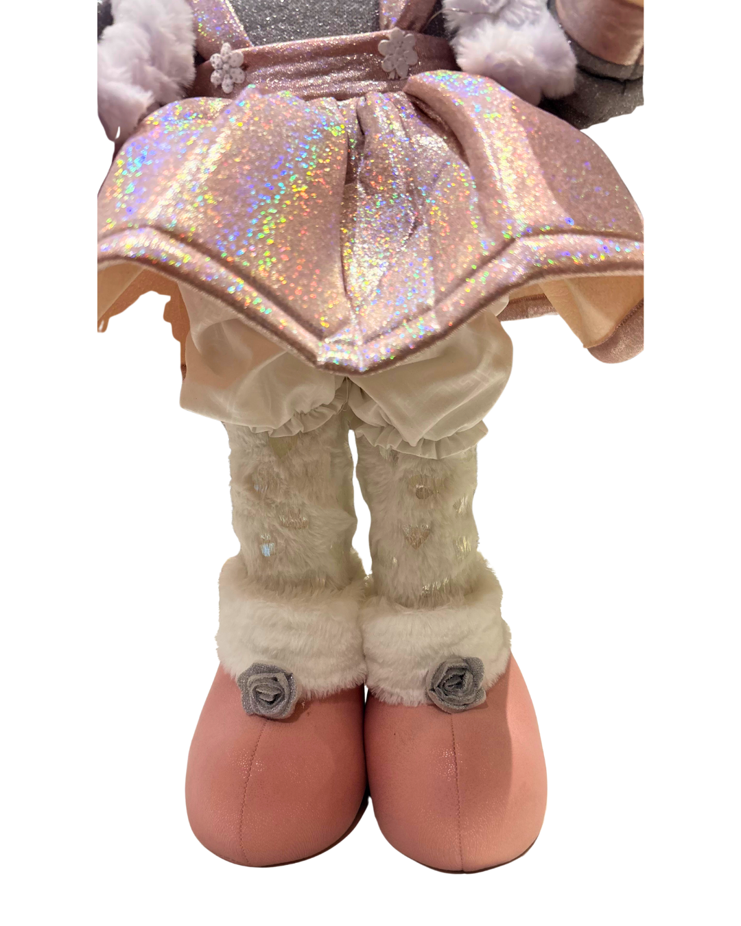 detalles de vestido señora noel decoración navideña